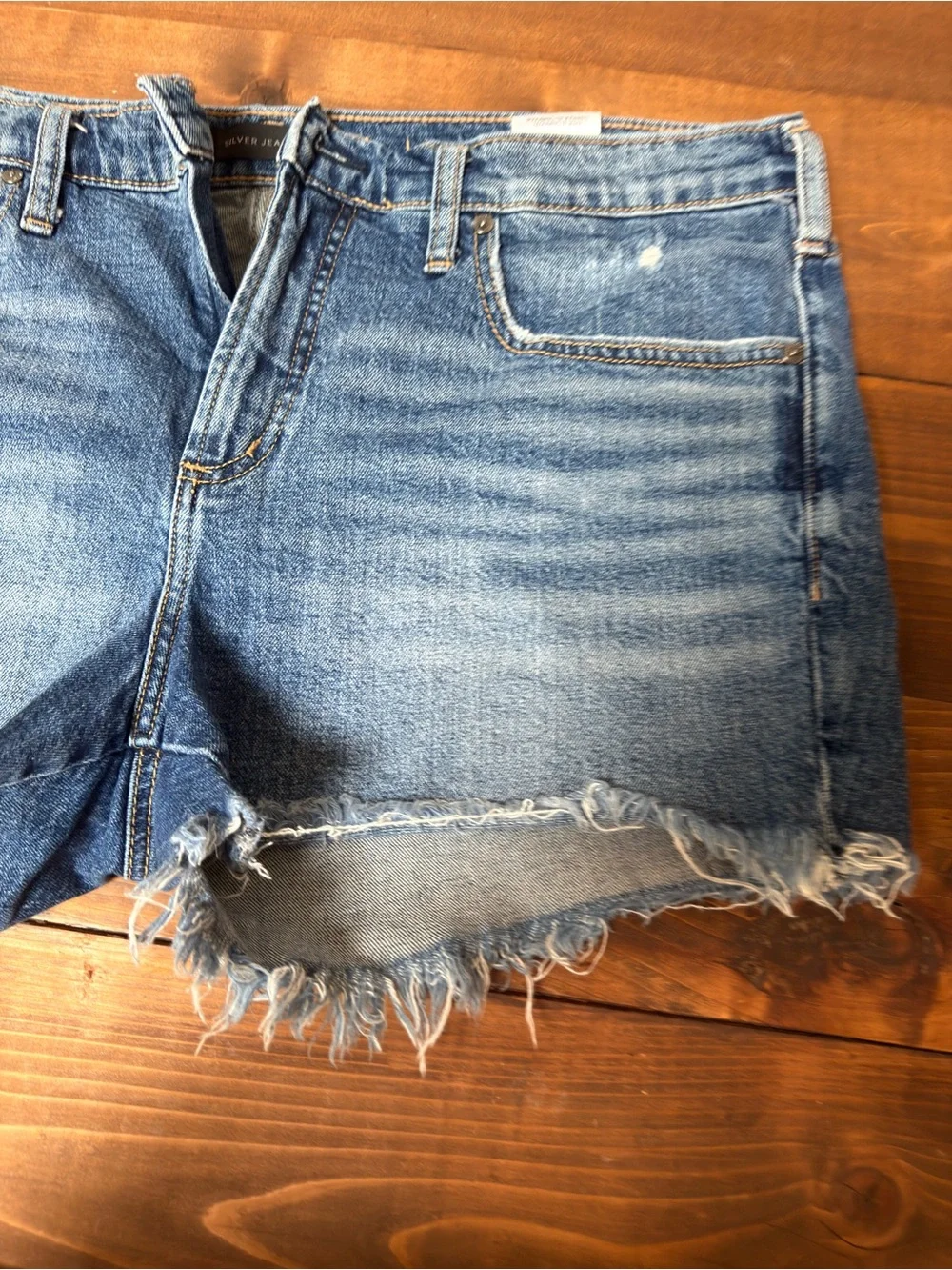 Silver Jeans Co. Distressed Medium Wash Cutoff Denim Shorts